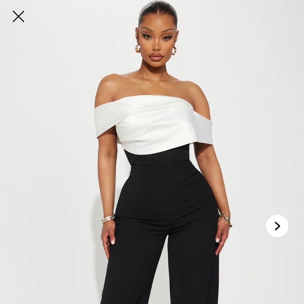 Womens Be Yourself Jumpsuit Black/White from Fashion nova